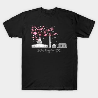Washington Dc Cherry Blossoms City Monuments T-Shirt